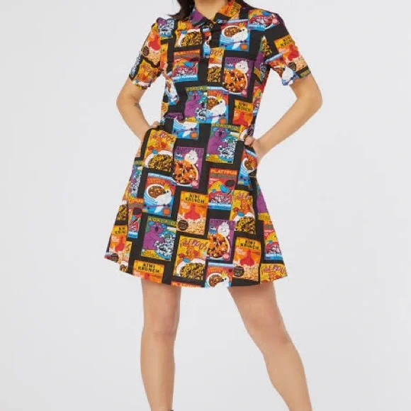 Dangerfield Cereal Cotton Shirt Dress Size 14 - Picture 3 of 6